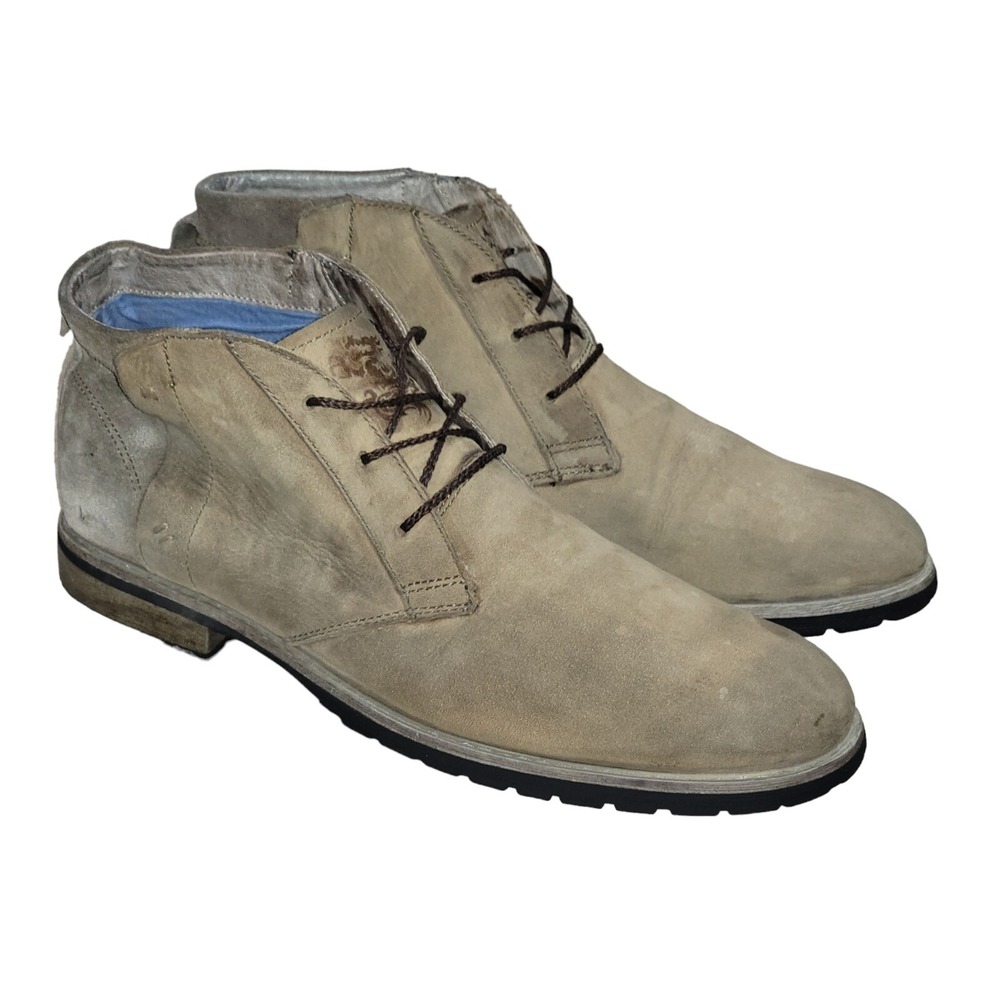 Mark Nason Loretto Men's Brown Leather Memory Foam Lux Chukka Boots Size 10.5